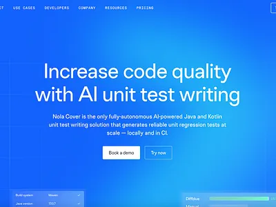 Nola- Powering Code Quality With AI branding graphic design ui website