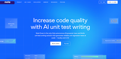Nola- Powering Code Quality With AI branding graphic design ui website