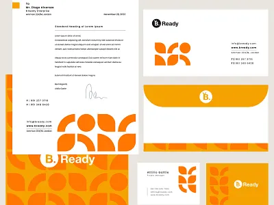 B.Ready Stationery Design bcard brand design branding business card design envelope inspiration letterhead print design stationery design