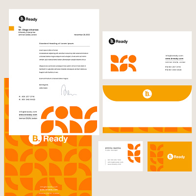 B.Ready Stationery Design bcard brand design branding business card design envelope inspiration letterhead print design stationery design