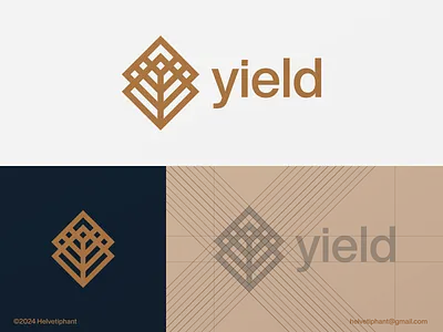 yield branches logo brand design branding creative logo designs finance logo geoemtric logo growth logo icon logo logo design logo design grid logotype minimalist logo tree logo yield