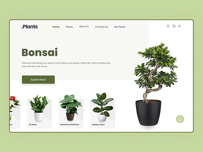 Plant Shop Website Landing Page 🌵🌿 🍀 🍁 🍂 💐 design figma plantwebsite portfilo ui uidesign uiux ux webdesign website websitedesign websitelandingpage