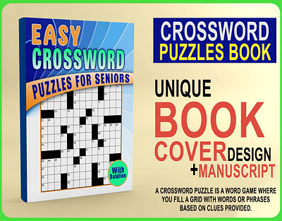 Easy Crossword Puzzles Book Cover Design art bike logo book design bookcover bookcoverdesign booklover bookstagram brandign composition notebook cover design for kdp covers design graphicdesign gratitude journal book illustration kdp book design kdp books cover kdp cover design kids book design social media post summer crossword
