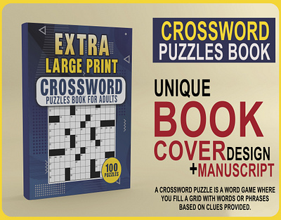Extra Large Print Crossword Puzzles Book Cover Design art bike logo book cover design book design bookcover bookcoverdesign booklover bookstagram brandign composition notebook cover design for kdp covers design graphicdesign gratitude journal book illustration kdp book design kdp books cover kdp cover design kids book design social media post