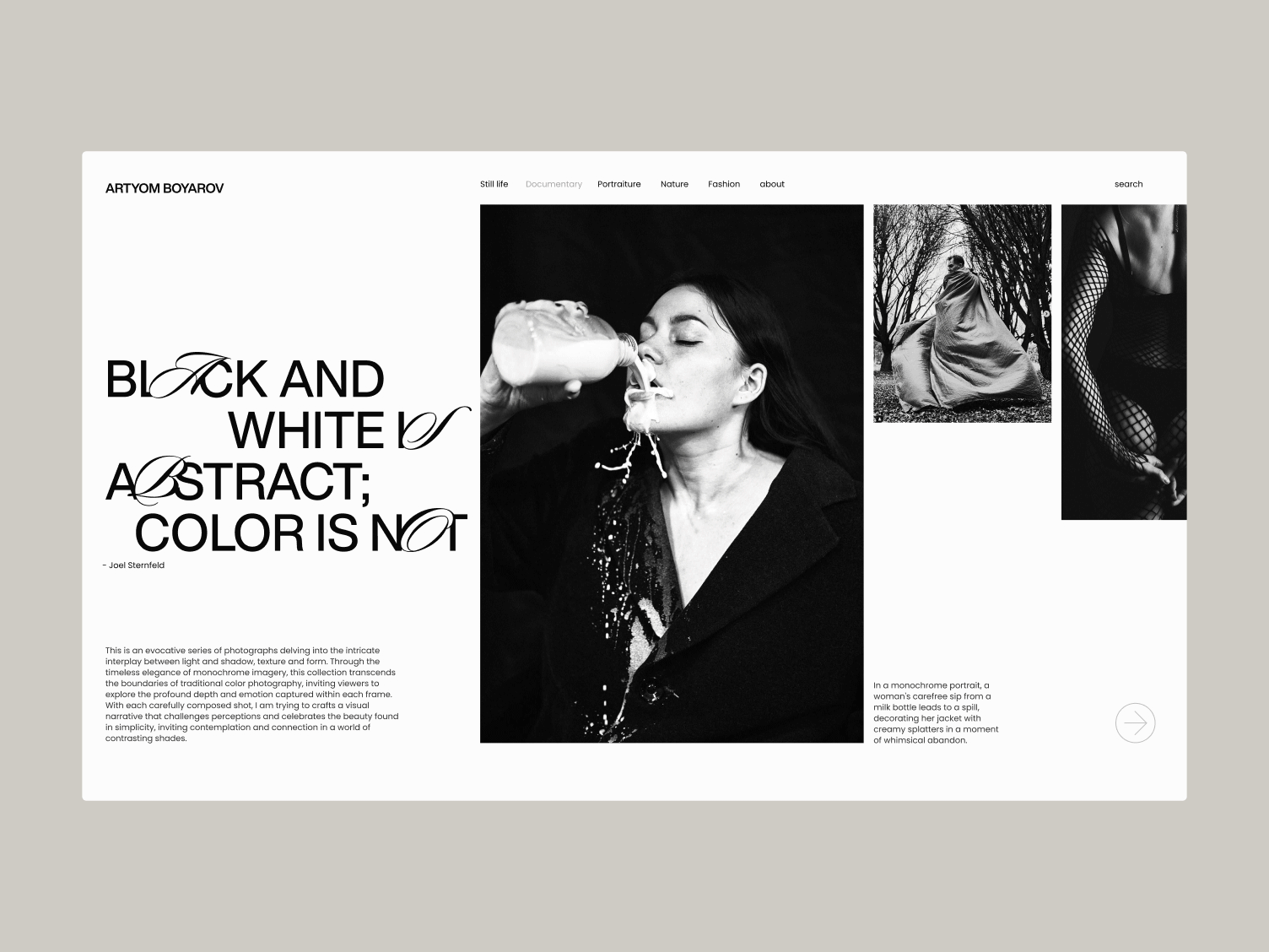 A Photography Portfolio branding design editorial graphic design landing page layout design type typography ui ui design ux uxui visual design web design