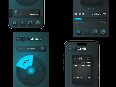 Credit Cards App UI Design app branding design graphic design illustration logo typography ui ux