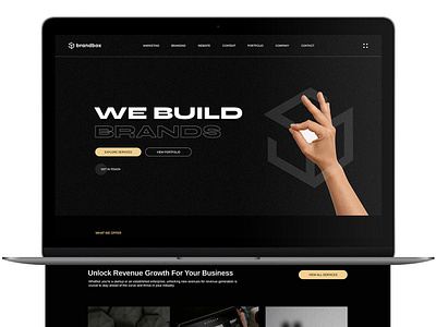 BRANDBOX WEBSITE DESIGN brandbox branding graphic design home page landing page logo manisharoraui modern new website design ui ux website design