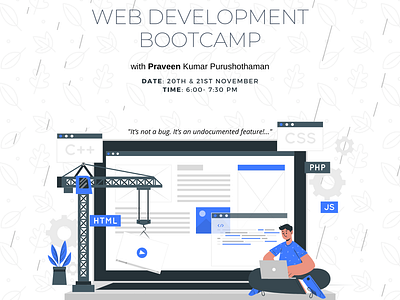 Web Bootcamp graphic design poster design