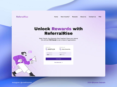 ReferralRise - Referral page Design app design design figma landing page product design ui user interface web design webpage design website website design