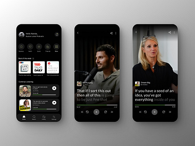 Podcast App for Podcast Addicts! appdesign cleanui minimaldesign productdesign ui uidesign userinterface ux uxdesign visual visualdesign