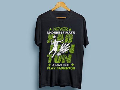 Sport T-Shirt Design badminton customs logo play sport sport t shirt t shirt t shirt design text text design trandy vector