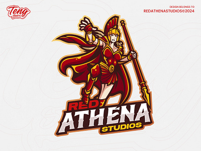 Red Athena Studio Logo branding character design esport graphic design illustration logo mascot sport ui
