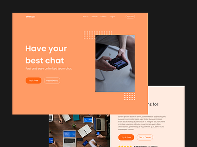 Chat Application | Website Design branding design figma landing page ui ui design web design website design