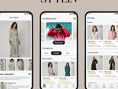 Fashion Mobile app fashion fashion app home page login mobile mobile app design mobile design product page responsive signup ui user experience design user interface design ux
