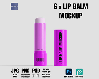 Lip balm Mockup, lipstick mockup, lip mockup, Lippy mockup makeup psd