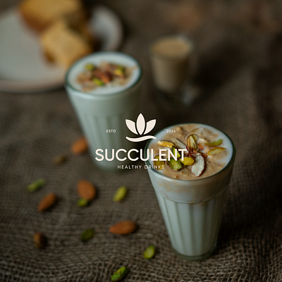 SUCCULENT ~ Brand Identity branding dahi design drink food healthy identity india juice lassi logo logodesign minimal modern natural succulent teasty water