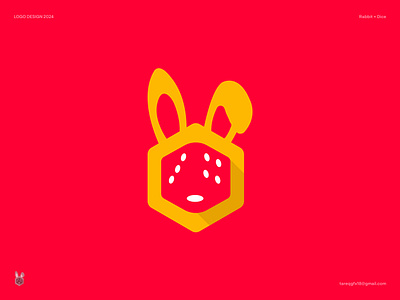 Dice Rabbit logo. applogo branding design dice games graphic design illustration logo logo design logodesign logoinspire logos modern rabbit red slot