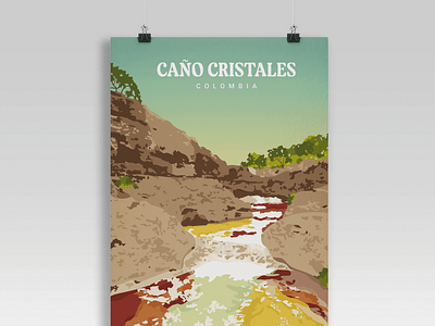 Ilustración Caño Cristales graphic design illustration vector