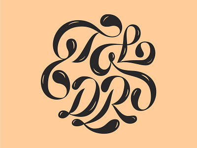 Saturday Type Club: Week 130 TLDR badge branding cream flourish monorgam script tldr type typography