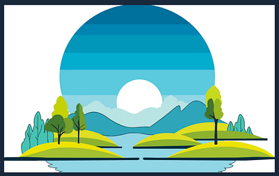 Landscape illustration 18 3d animation artwork branding design graphic design illustration landscape logo ui vector