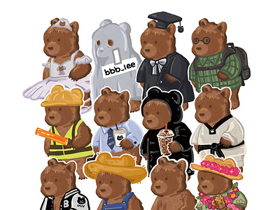all the bears in the world illustration_(product) animals animation art work bears book illustration branding character comic art cover art design digital art drawing graphic design illustration illustrator logo merchandise product product design shop