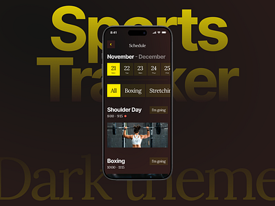 Sports Tracker ui app branding design graphic design mobile mobile design sport ui ux