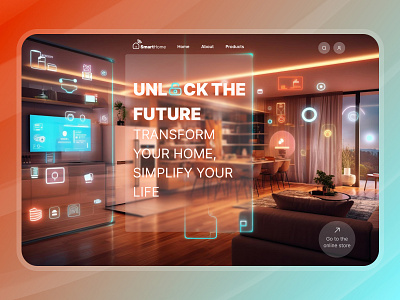 Smart Home Landing Page clean creative design home home monitoring household interface landing page product design real estate remote control smart devices smart home smarthome ui ui design uidesign uiux web website
