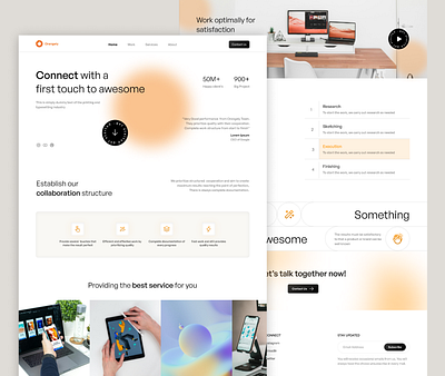 SAAS Landing Page clean design ecommerce figma minimal orange saas ui userinterface ux