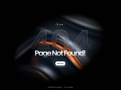 404 - Page 404 dark mode error page minimal product design web web design