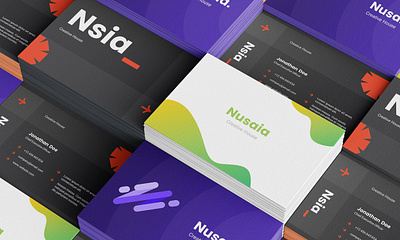 Nusaia Business Card Design branding business card graphic design id card stationary