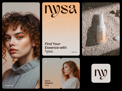 Concept Nysa Branding brand brand identity branding design graphic design logo logotype skin skin care skin care logo typography logo ui vector