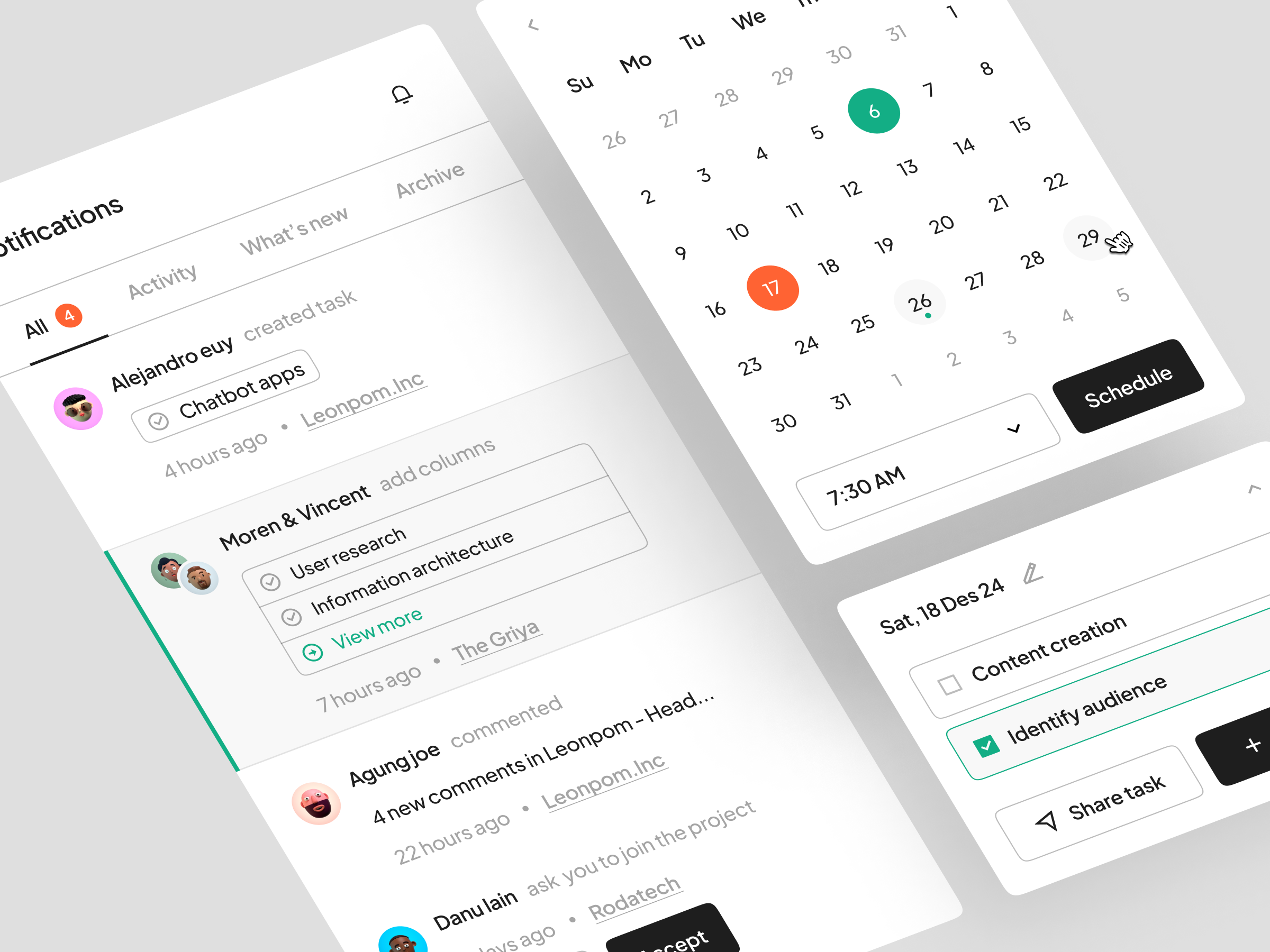 Task Management - Modal UI clean elements form light mode modal popup product product design task task management to do list ui ux