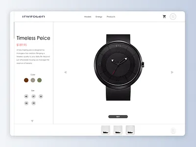 Invirogen - Product Showcase ecommerce product showcase ui ux watches