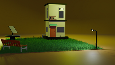 3D miniature home 3d graphic design