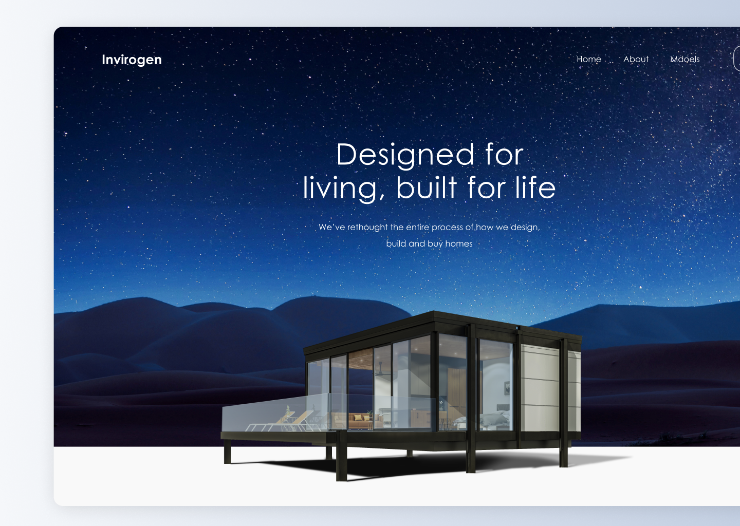 Invriogen - Landing Page 3d branding landing navbar ui ux