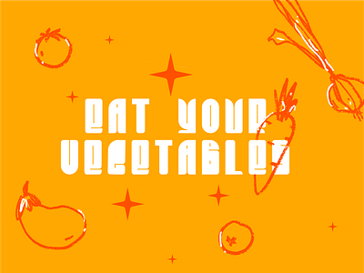 Vegetables! bold condenced flat font geometric illustration letter lettering sans serif text type typo typography vector vegetables