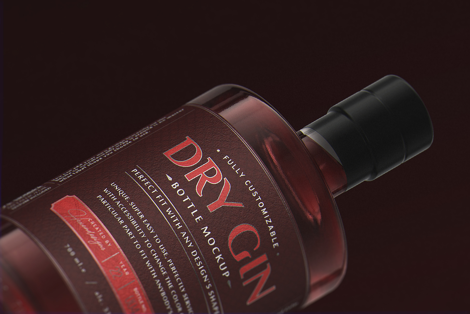 Gin Bottle Mockup V3 alcohol alcoholic drink beer beverage branding coke free gin gin mockup glass juice label mock up mockup smart soda vodka whiskey wine winery