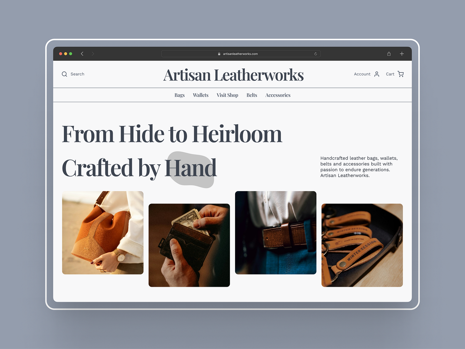 Luxury Store For Leather Bags, Wallets, Belts. by Malik on Dribbble