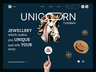 Concept page for a jewellery shop ai design ui ux webdesign website