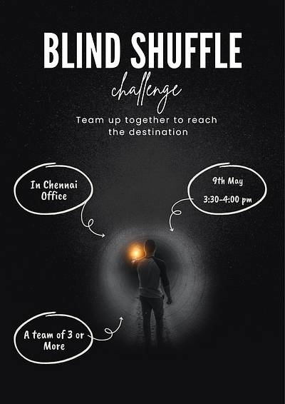 Blind Shuffle Game poster graphic design