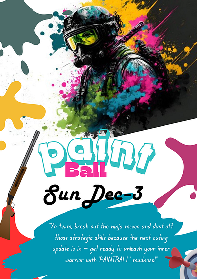 Paint Ball Game poster graphic design