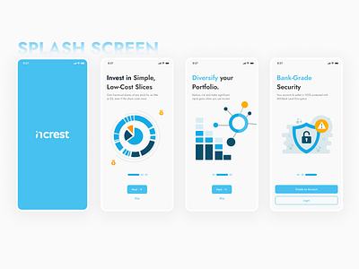 Splash Screen coin create account finance fintech graph illustration login logo money product design security share sign up splash splash screen stock ui uiux ux ux design