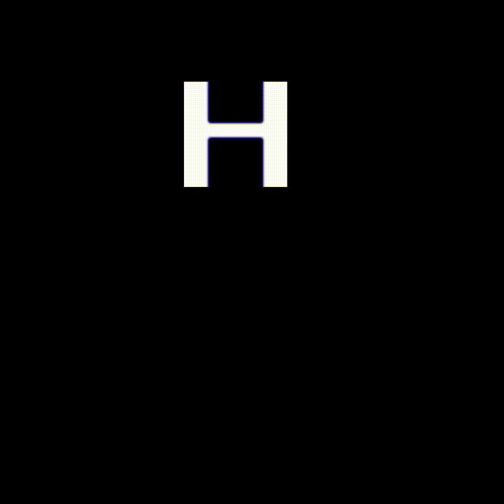 Letter "H" graphic design motion graphics