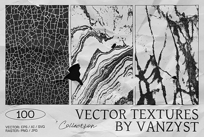 100 Bitmap Vector Textures 100 bitmap vector textures 80s 90s bit effect image monochrome old organic organic textures retro transition vintage y2k