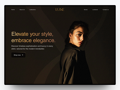 LUXE - Premium Fashion Store Website branding design ecommerce fashion graphic design illustration landing page shopify store ui web design website