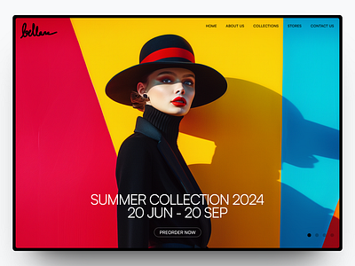 Bellane - Fashion store website branding design ecommerce fashion graphic design landing page pop shopify store ui vibrant web design website