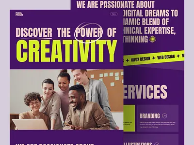 Digital Agency Website Landing Page agency creative agency design agency digital agency homepage landing page layout marketing design modern typography ui design uiux web design web ui website