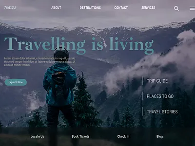Travel app landing page design app app design design mobile design prototyping ui ui design ux visual design