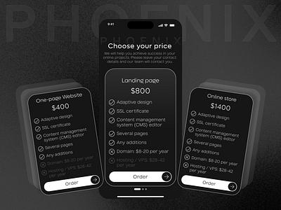 Digital Agency | Phoenix agency app branding business design digital interface landing marketing mobile mobile app online page price product design ui uiux ux web website