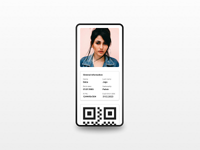 Mobile E-id Card dailyui design mobile ui ui design uiux user interface